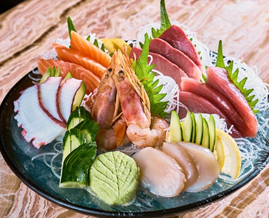 Premium sashimi from Natsu Sushi Bar - crated by a professional chef