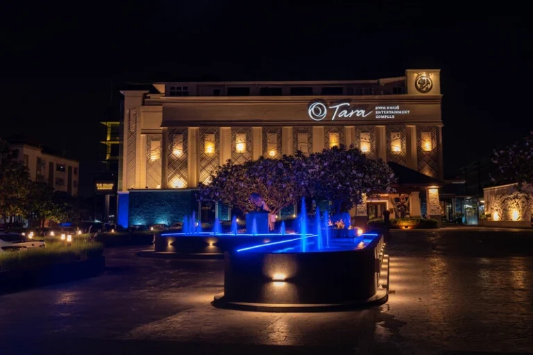 Tara Bangkok building at night - A refined gentleman’s soapy massage venue in Bangkok.